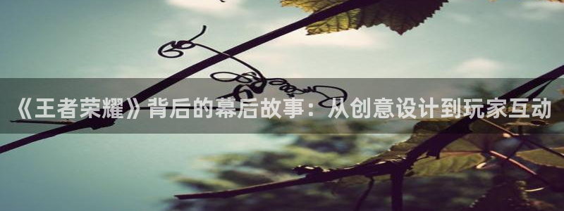 蓝冠娱乐平台官网入口：《王者荣耀》背后的幕后故事：从创意设计