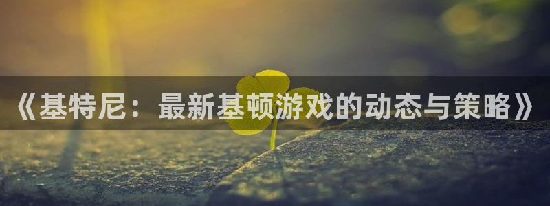蓝冠娱乐在线登录：《基特尼：最新基顿游戏的动态与策略》